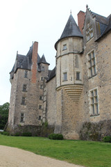 Fototapeta na wymiar medieval castle in bauge (france)