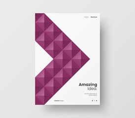 Amazing business presentation vector A4 vertical orientation front page mock up. Modern corporate report cover abstract geometric illustration design layout. Company identity brochure template.