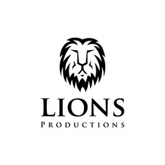 Creative lion logo design vector illustration, emblem template