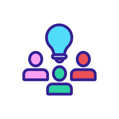 developer icon vector. Thin line sign. Isolated contour symbol illustration