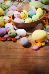Easter background with Easter eggs