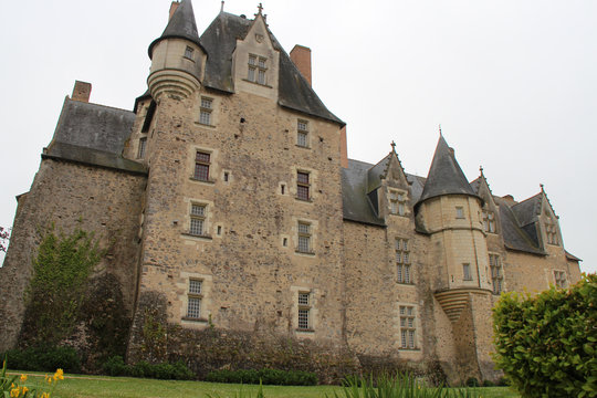 medieval castle in bauge (france)
