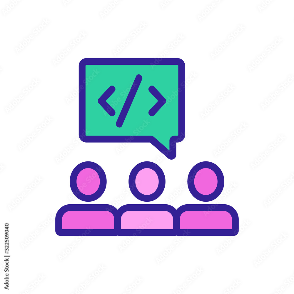 Poster programmer icon vector. thin line sign. isolated contour symbol illustration