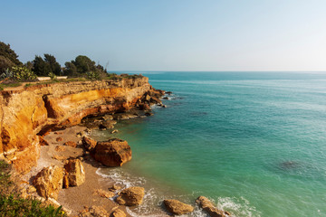 The coast in Vinaroz on a clear day, Costa Azahar