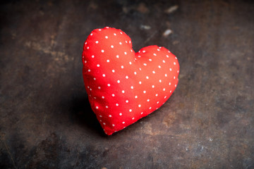 Handmade hearts for Valentines Day. Selective focus. Shallow depth of field.