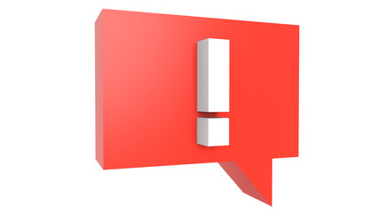 3D render illustration of speech bubble represent communications