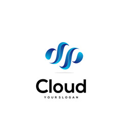 Vector logo design icon cloud