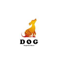 Vector logo design icon dog