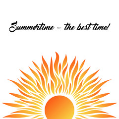 Summer Sun Card. Decorative Desigh for Holiday Greetings