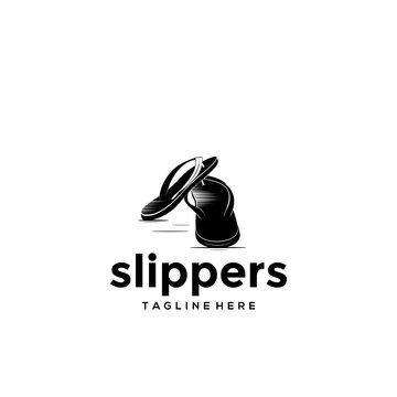 Vector logo design icon slippers 