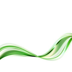 Fototapeta na wymiar Green wavy lines. Vector green wave background. Brochure, website,banner design