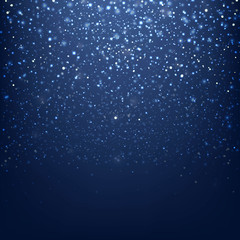 Blue Glitter Background With Bokeh