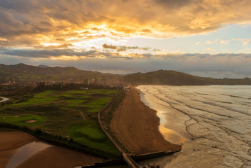 Obraz premium Cantabrian views from the Zarautz viewpoint