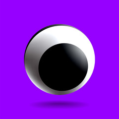 Black white striped sphere