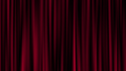 Red curtain theater backdrop background - computer graphic illustration background concept 