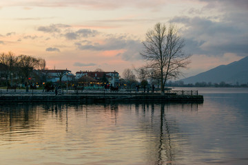 Fototapeta premium sunset on the river