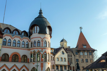 Fototapeta na wymiar Europe place or courtyard in Komarno, Slovakia