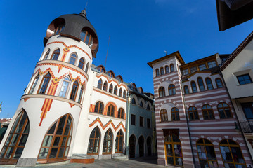 Fototapeta na wymiar Europe place or courtyard in Komarno, Slovakia