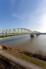 Fototapeta na wymiar Elisabeth bridge between Hungary and Slovakia