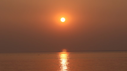 sunset in the sea