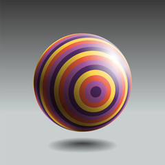 Color striped sphere