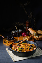 A real Polish 'Bigos,'after an old recipe with dried plums and wine.