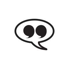 quote icon design vector logo template EPS 10
