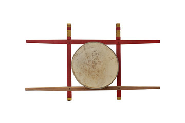 Worship drum on white background