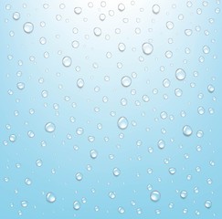 Water Drop Isolated Blue Background