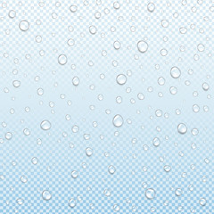 Water Drop Isolated transparent Blue Background
