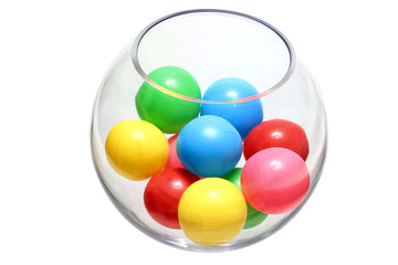 Balls in Glass Bowl