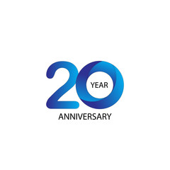 20 Year Anniversary Vector Template Design Illustration