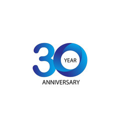 30 Year Anniversary Vector Template Design Illustration