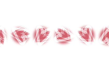 Hearts seamless garland. 