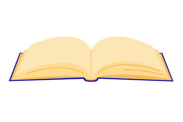 Cartoon open blue book