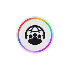 Social Network -  Modern App Button