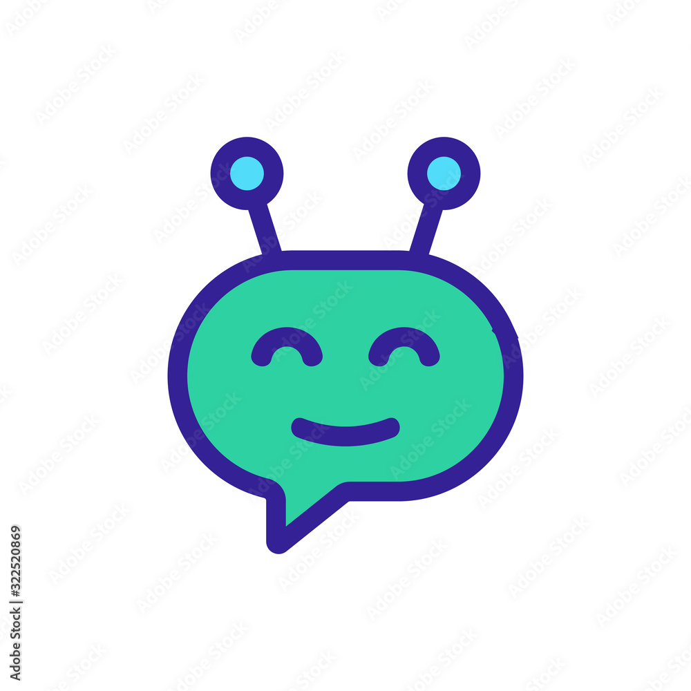 Poster chat bot icon vector. thin line sign. isolated contour symbol illustration