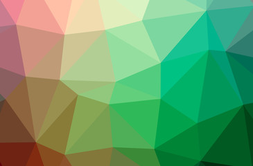 Illustration of abstract Green, Yellow horizontal low poly background. Beautiful polygon design pattern.