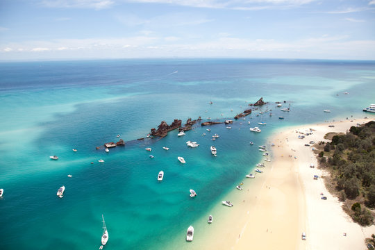 Moreton Island is just off the coast of southeastern Queensland, Australia. 