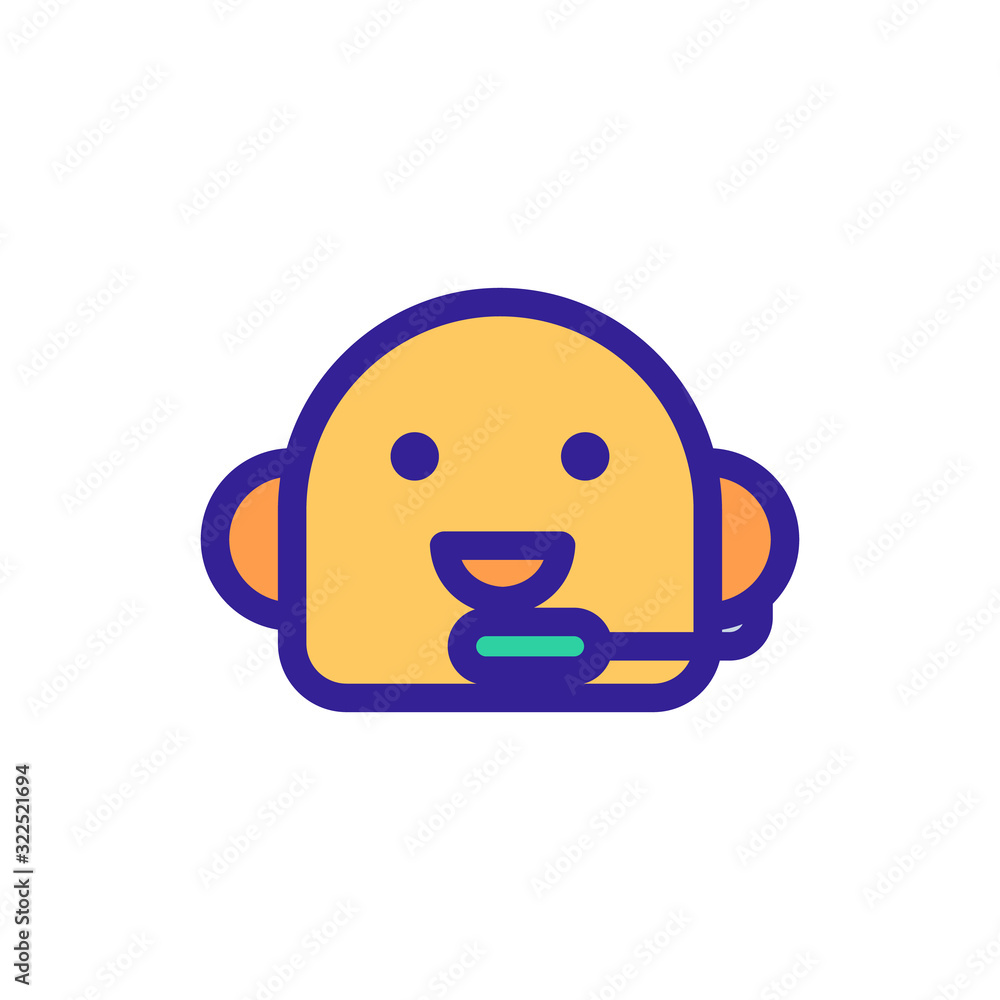 Poster chat bot icon vector. thin line sign. isolated contour symbol illustration