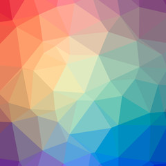 Obraz premium Illustration of beautiful blue low poly background.