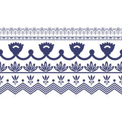 Seamless floral border