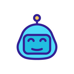 Chat bot icon vector. Thin line sign. Isolated contour symbol illustration