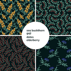 Seamless patterns set
