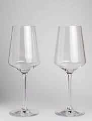 Wine glass isolated white background.