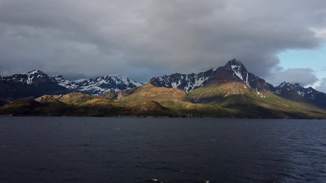 Landscape on Glacier Avenue, Cruise Ship Explorers of Patagonia, Chilean Fjords, Tierra del Fuego, Patagonia, Strait of Magellan, Chile, South America, America