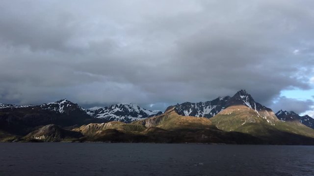 Landscape on Glacier Avenue, Cruise Ship Explorers of Patagonia, Chilean Fjords, Tierra del Fuego, Patagonia, Strait of Magellan, Chile, South America, America