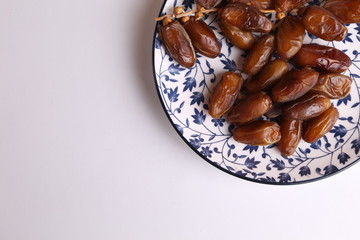 Moroccan dates in color background
