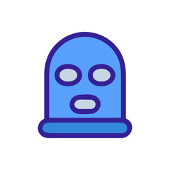 Mask thief icon vector. Thin line sign. Isolated contour symbol illustration