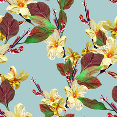 Floral seamless pattern. Hand drawn template.